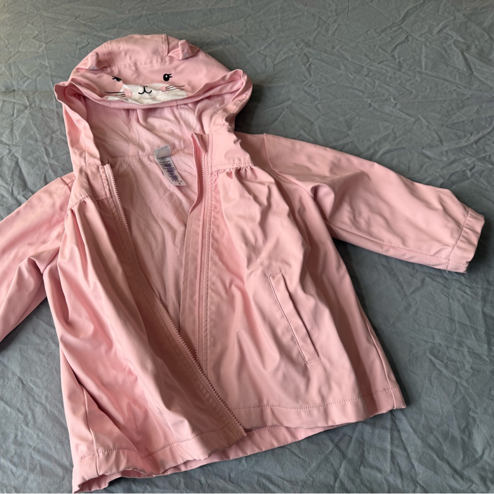 Little Me Light Pink Jacket with Ears